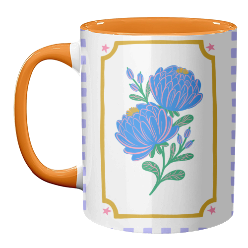 Bright Floral Illustration - unique mug by Natalie Rodrigues