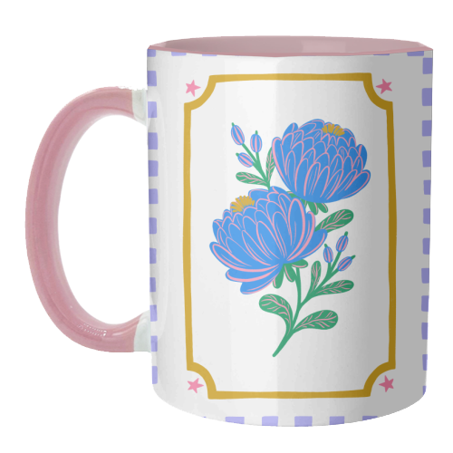 Bright Floral Illustration - unique mug by Natalie Rodrigues