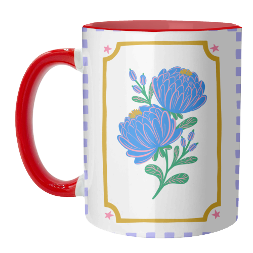 Bright Floral Illustration - unique mug by Natalie Rodrigues