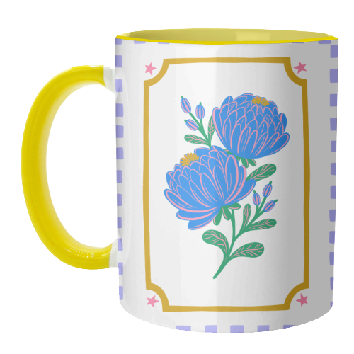 Bright Floral Illustration - unique mug by Natalie Rodrigues