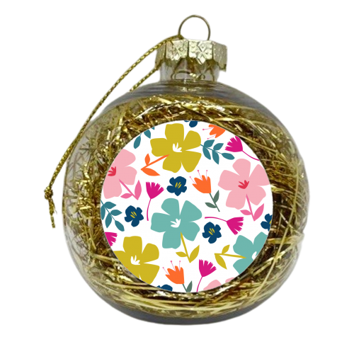 Bright flowers - xmas bauble by The Boy and the Bear
