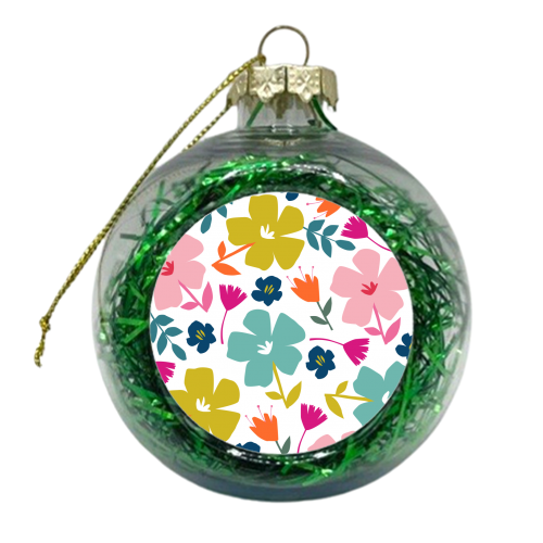 Bright flowers - xmas bauble by The Boy and the Bear