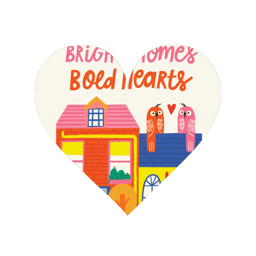 Bright Homes Bold hearts Maximalism Illustration Design - Magnet by AbiGoLucky
