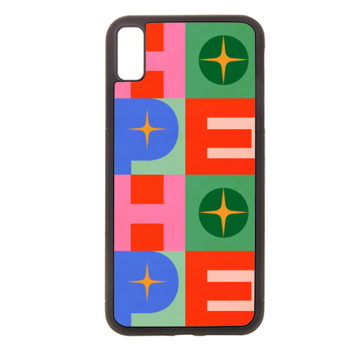 Bright Mid Mod HOPE Typography • Christmas greeting - stylish phone case by Dominique Vari