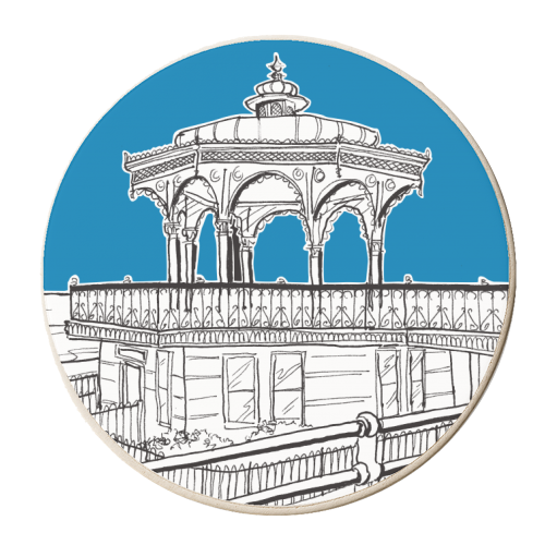 Brighton Bandstand - personalised beer coaster by Adam Regester