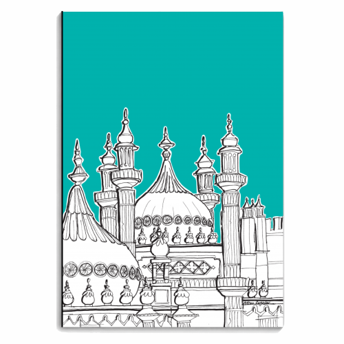 Brighton Pavilion Rooftops - personalised A4, A5, A6 notebook by Adam Regester
