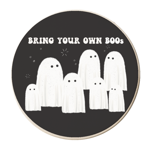 Bring your own BOOs - personalised beer coaster by Giddy Kipper