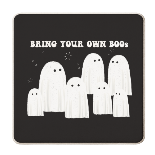 Bring your own BOOs - personalised beer coaster by Giddy Kipper