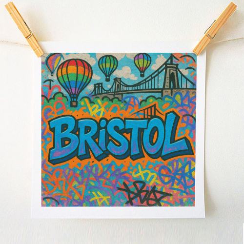 Bristol Graffiti - A1 - A4 art print by Ms Doodle