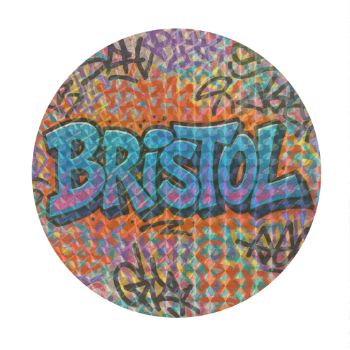 Bristol Graffiti - Circle Sticker by Ms Doodle
