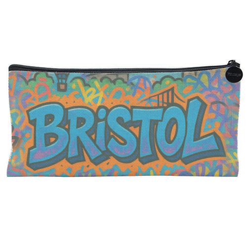 Bristol Graffiti - flat pencil case by Ms Doodle