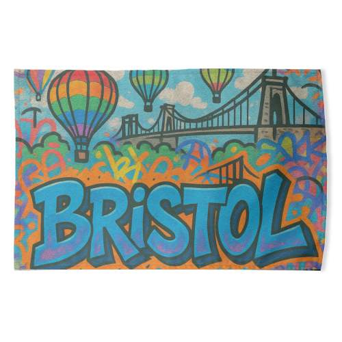 Bristol Graffiti - funny tea towel by Ms Doodle
