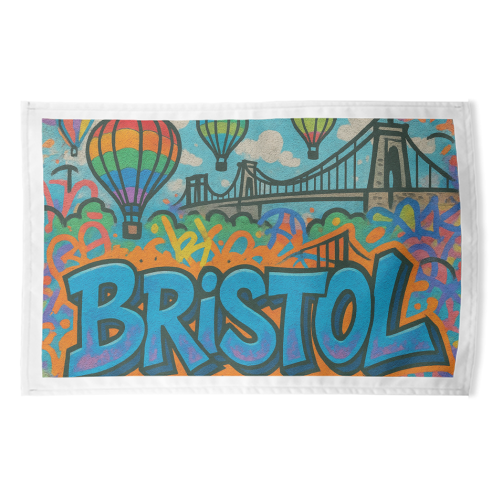 Bristol Graffiti - funny tea towel by Ms Doodle
