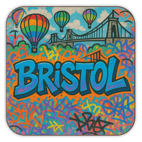 Bristol Graffiti - personalised beer coaster by Ms Doodle