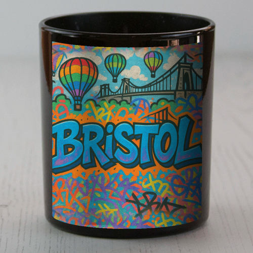 Bristol Graffiti - scented candle by Ms Doodle