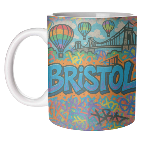 Bristol Graffiti - unique mug by Ms Doodle