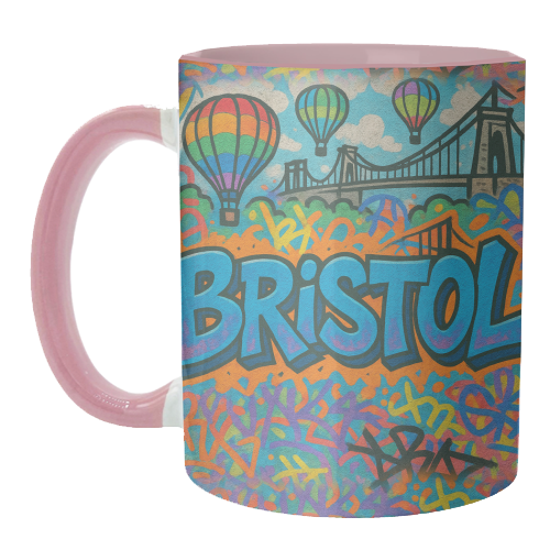 Bristol Graffiti - unique mug by Ms Doodle