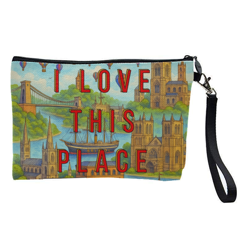 Bristol - I LOVE THIS PLACE - pretty makeup bag by Lilly Rose