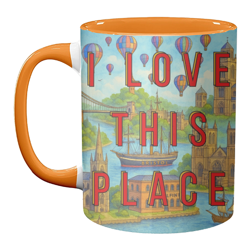 Bristol - I LOVE THIS PLACE - unique mug by Lilly Rose