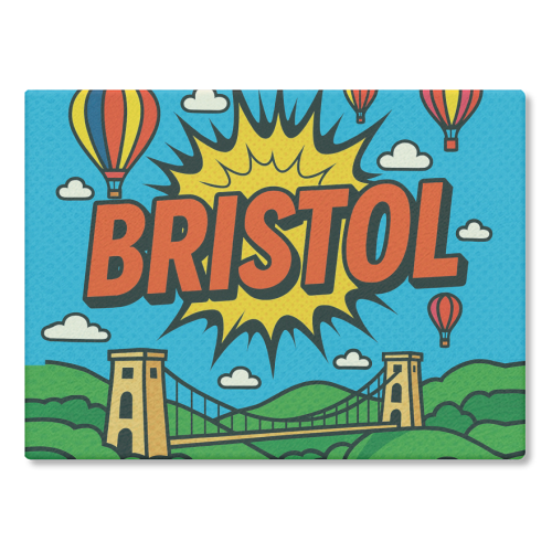 Bristol Pop Art - glass chopping board by Ms Doodle