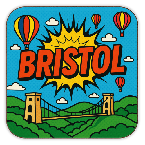 Bristol Pop Art - personalised beer coaster by Ms Doodle