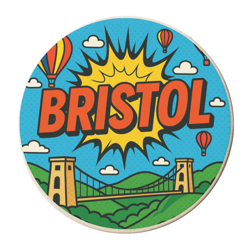 Bristol Pop Art - personalised beer coaster by Ms Doodle