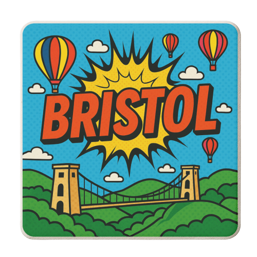 Bristol Pop Art - personalised beer coaster by Ms Doodle