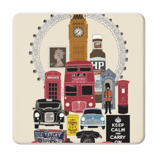 British Icon - personalised beer coaster by Simon