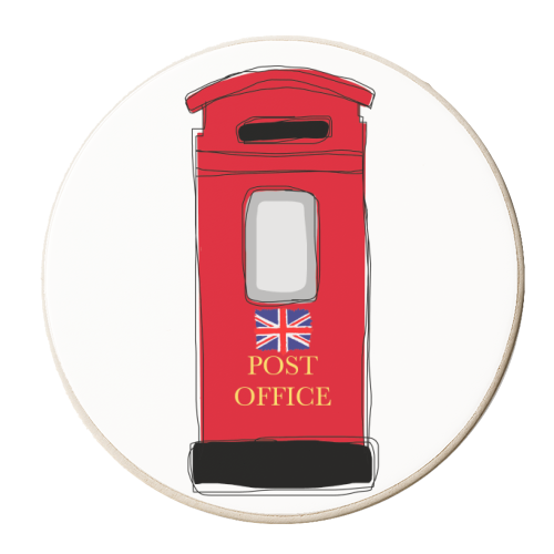British Post Box - personalised beer coaster by Eloise