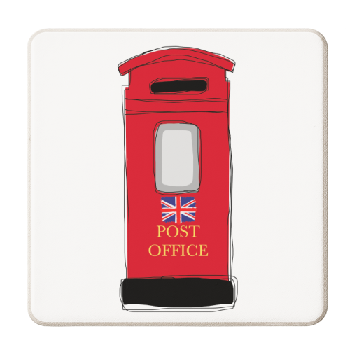 British Post Box - personalised beer coaster by Eloise