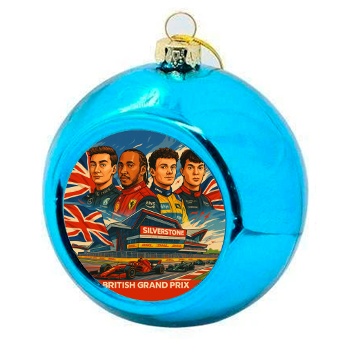 British Racing Drivers - colourful christmas bauble by Ms Doodle