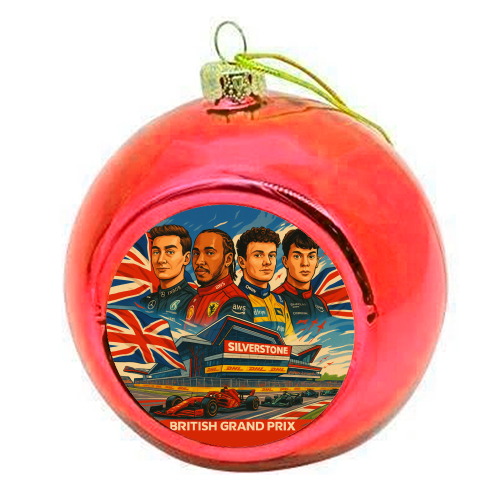 British Racing Drivers - colourful christmas bauble by Ms Doodle