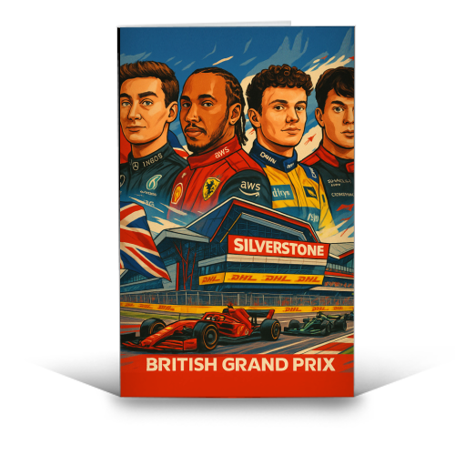 British Racing Drivers - funny greeting card by Ms Doodle
