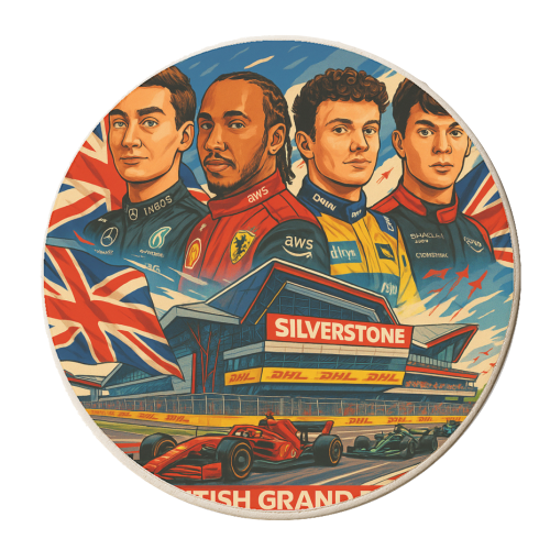 British Racing Drivers - personalised beer coaster by Ms Doodle