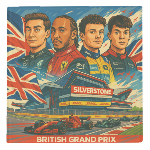 British Racing Drivers - personalised beer coaster by Ms Doodle