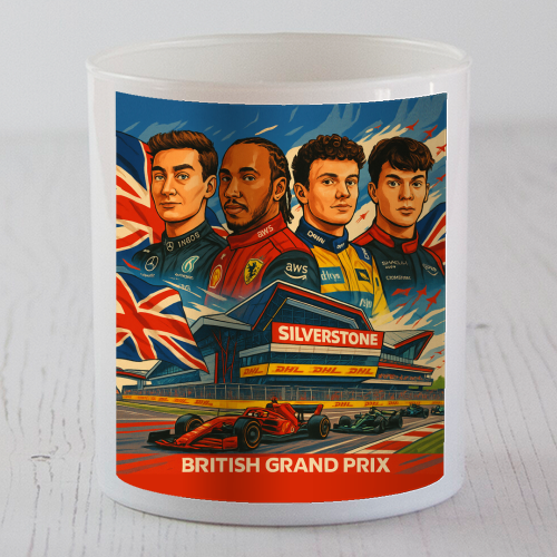 British Racing Drivers - scented candle by Ms Doodle