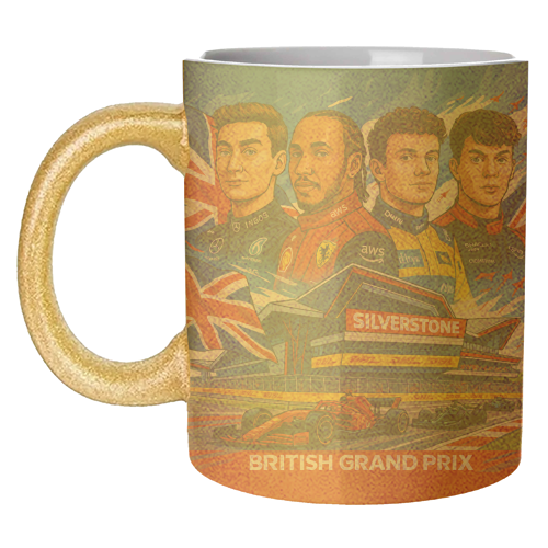 British Racing Drivers - unique mug by Ms Doodle