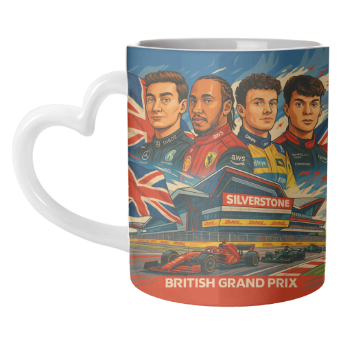 British Racing Drivers - unique mug by Ms Doodle
