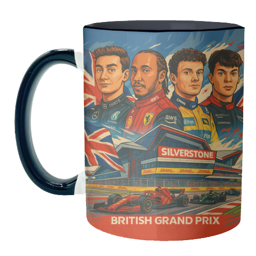 British Racing Drivers - unique mug by Ms Doodle