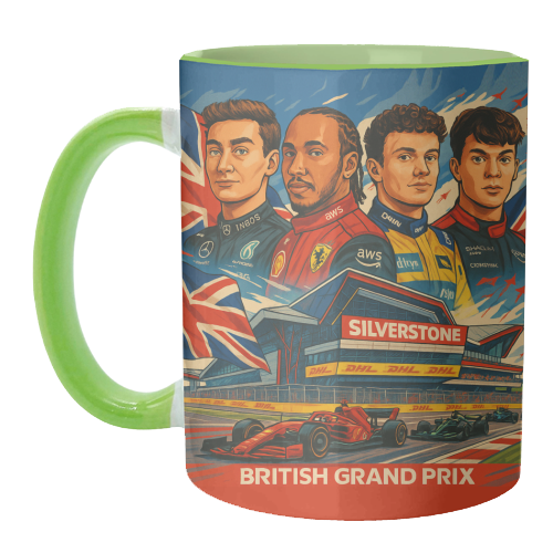 British Racing Drivers - unique mug by Ms Doodle