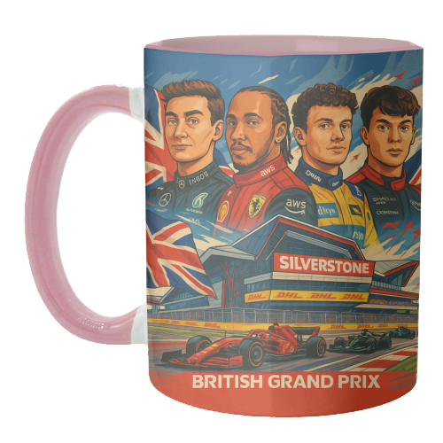 British Racing Drivers - unique mug by Ms Doodle