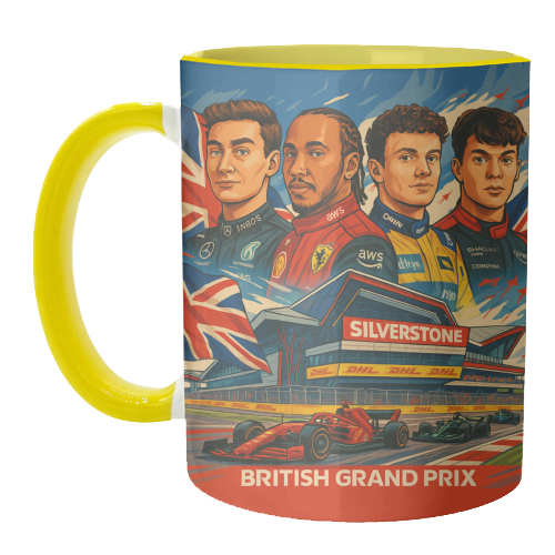 British Racing Drivers - unique mug by Ms Doodle
