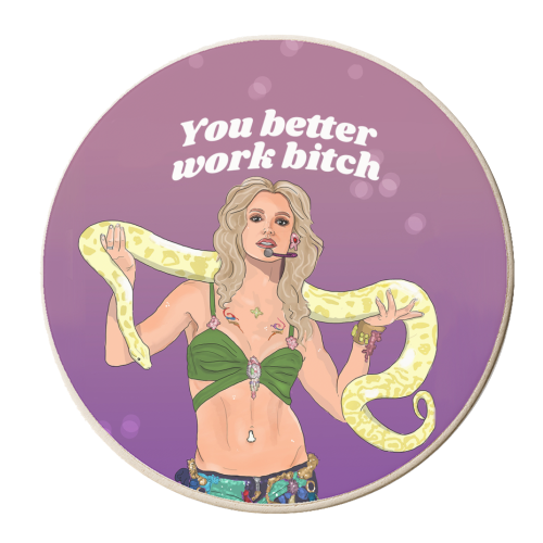 Britney, Bitch - personalised beer coaster by The Queer Store