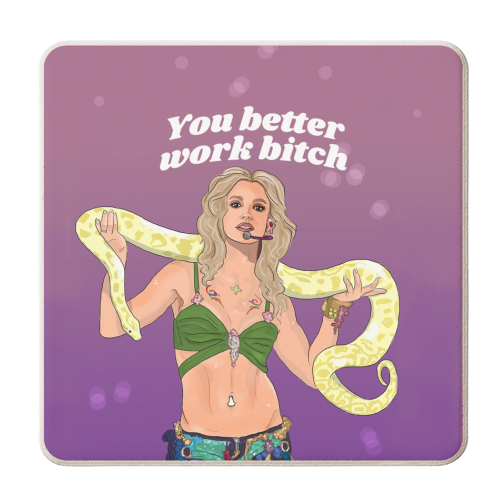 Britney, Bitch - personalised beer coaster by The Queer Store