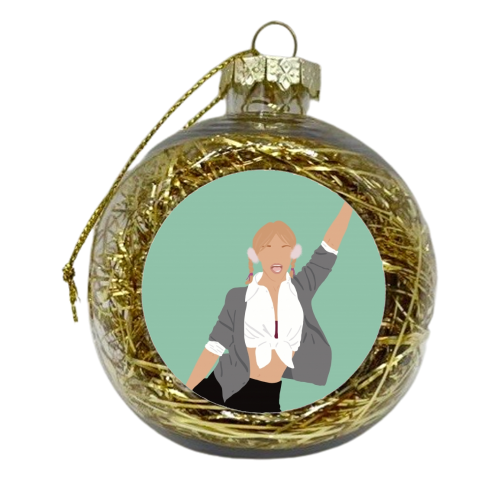 Britney Spears - xmas bauble by Cheryl Boland