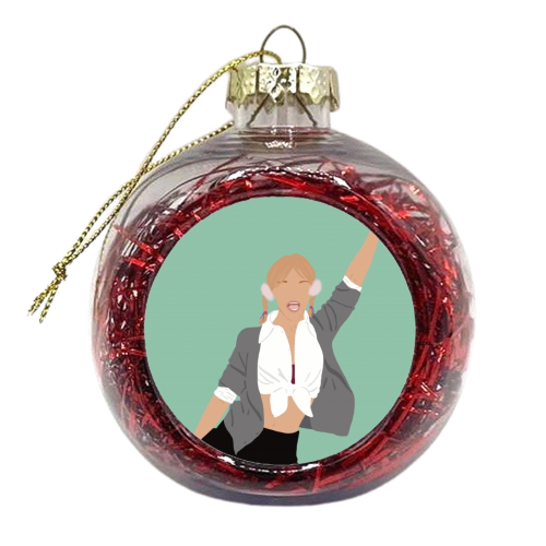 Britney Spears - xmas bauble by Cheryl Boland