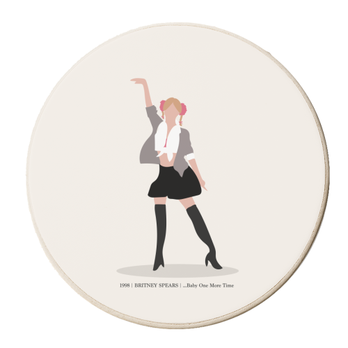 Britney Spears Time Fan Art - personalised beer coaster by Move Studio