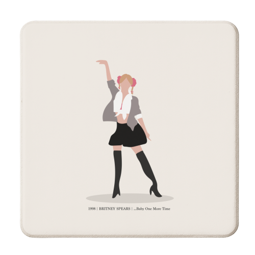Britney Spears Time Fan Art - personalised beer coaster by Move Studio