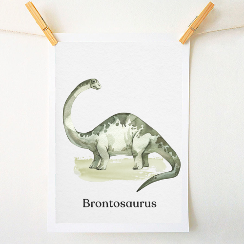 Brontosaurus - A1 - A4 art print by Gal Design