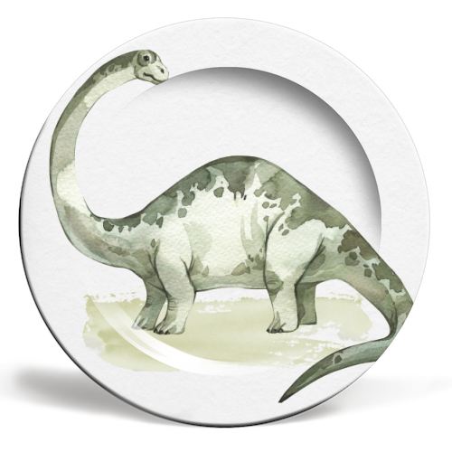 Brontosaurus - ceramic dinner plate by Gal Design